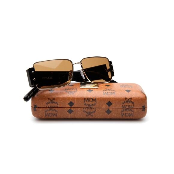 New MCM MW0012 32J Gold and Black Frame Sunglasses with Roviex Lenses Authentic main image 6